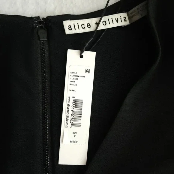 Alice + Olivia Ruched Mini Dress in Black - Picture 5 of 9